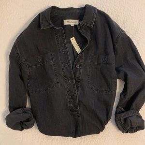 Madewell Washed Black Button Down Shirt
